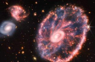 Nasa divulga imagem de galáxia em caos após colisão