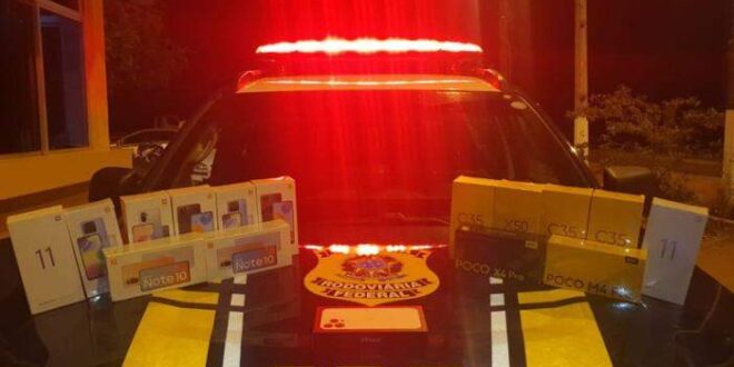 PRF apreende quase 20 celulares de origem estrangeira na BR-364, em Rio Branco