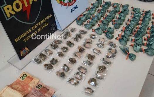 PM prende homem vendendo drogas em via pública no bairro da Paz em Rio Branco