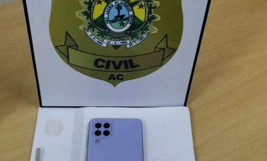 Polícia Civil recupera celular roubado de professor, em Sena Madureira