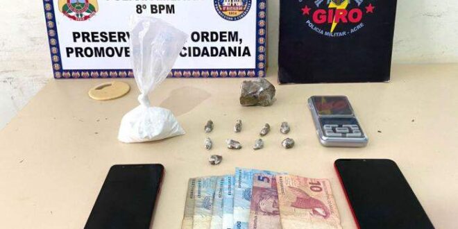 Flagrante: Polícia prende três suspeitos por tráfico de drogas no Acre