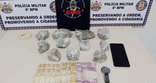 Homem é preso com mais de meio quilo de maconha em táxi na BR-364