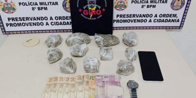 Homem é preso com mais de meio quilo de maconha em táxi na BR-364