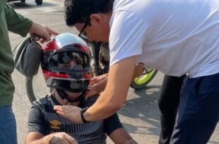Jenilson Leite presta socorro à vítima de acidente de trânsito em Rio Branco