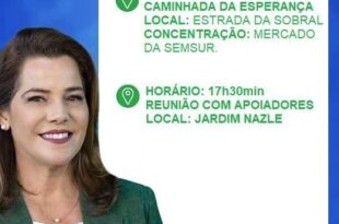 Mara Rocha volta a Estrada da Sobral atendendo a pedidos dos comerciantes
