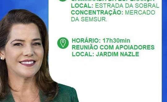 Mara Rocha volta a Estrada da Sobral atendendo a pedidos dos comerciantes