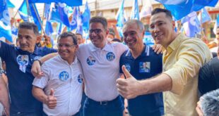 Gladson e Ney participam de inauguração do comitê central do candidato Minoru Kinpara