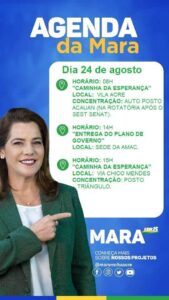 Confira a agenda de Mara Rocha nesta quarta 24 2 Confira a agenda de Mara Rocha nesta quarta 24