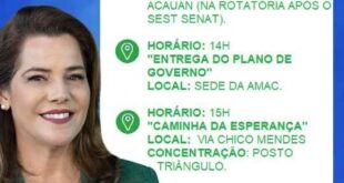 Confira a agenda de Mara Rocha nesta quarta 24