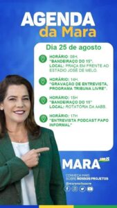 Confira a agenda da candidata ao governo do Acre, Mara Rocha, nesta quinta 25 2 Confira a agenda da candidata ao governo do Acre, Mara Rocha, nesta quinta 25
