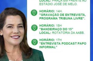 Confira a agenda da candidata ao governo do Acre, Mara Rocha, nesta quinta 25