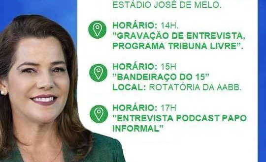 Confira a agenda da candidata ao governo do Acre, Mara Rocha, nesta quinta 25