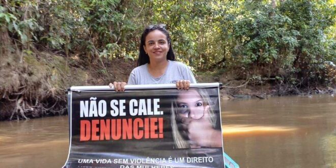 Vereadora de Rodrigues Alves leva campanha pelo fim da violência contra mulheres, para a zona rural