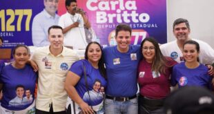 “Vamos ampliar o número de delegacias para as mulheres”, diz Gladson durante lançamento da candidatura da Delegada Carla Britto