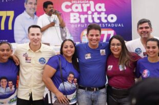 “Vamos ampliar o número de delegacias para as mulheres”, diz Gladson durante lançamento da candidatura da Delegada Carla Britto