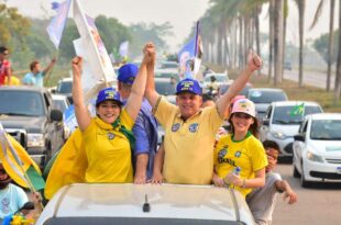 Mara Rocha participa de carreata em apoio à reeleição de Bolsonaro