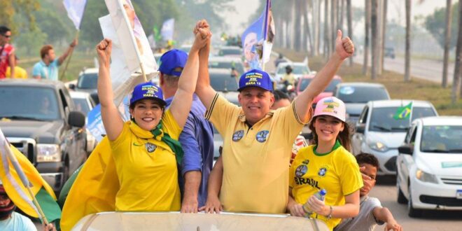 Mara Rocha participa de carreata em apoio à reeleição de Bolsonaro