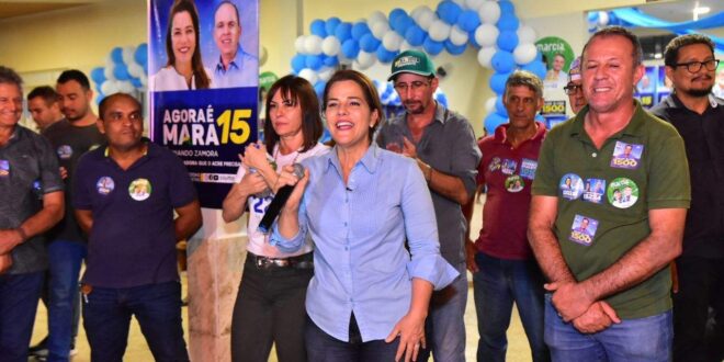 Em Acrelândia, Mara destaca saúde e educação de qualidade como prioridades de seu plano de governo
