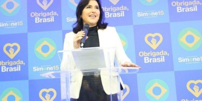 Simone Tebet declara voto em Lula: "até o dia 30 estarei na rua (em campanha)"