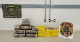Homem é preso com 39 quilos de entorpecentes no interior do Acre