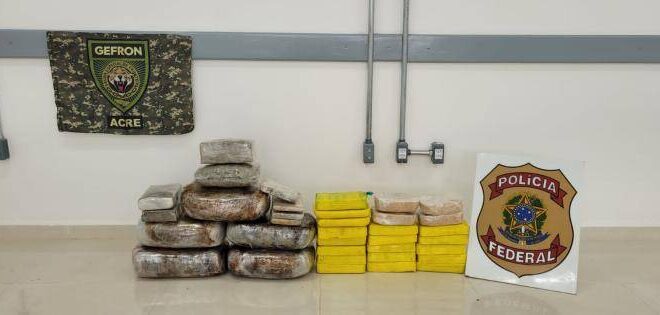 Homem é preso com 39 quilos de entorpecentes no interior do Acre