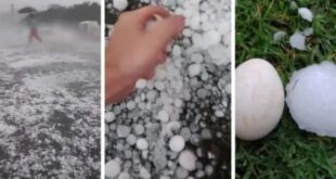 Temporal com granizo causa destruição no interior de Santa Catarina. Veja o vídeo