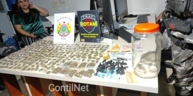 Rotam apreende grande quantidade de drogas na periferia de Rio Branco