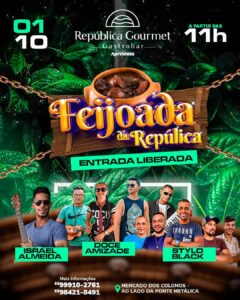 Programa de sábado: Feijoada da República com música ao vivo 2 Programa de sábado: Feijoada da República com música ao vivo