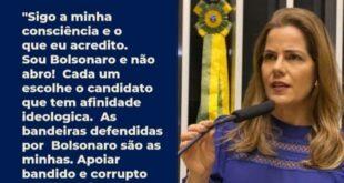 A deputada Mara Rocha reafirma seu posicionamento sobre o segundo turno: "É Bolsonaro presidente de novo"