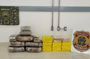 PF apreende 39 kg de entorpecentes na BR 317 saindo de Epitaciolândia com destino a Rio Branco