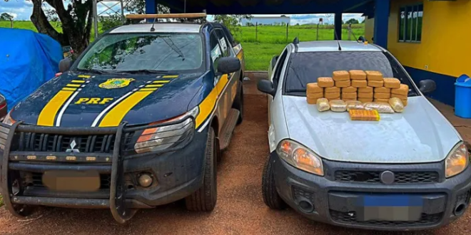 PRF apreende 32 kg de pasta base de cocaína em carroceria de veículo
