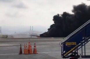 Bombeiros morrem em acidente entre avião e caminhão no  aeroporto de Lima, Peru