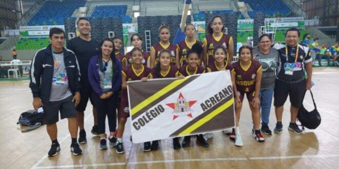 Basquete feminino do Acre vence na estreia dos Jogos Escolares Brasileiros