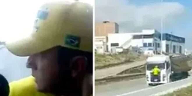 Ficar pendurado foi um ato de defesa, diz 'patriota do caminhão'