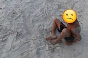 Criança quebra a perna brincando em quadra de areia, em Mâncio Lima