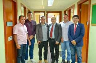 Presidente em exercício da Aleac, Jenilson Leite recebe visita do prefeito de Assis Brasil, Jerry Correia