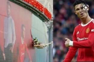 Manchester United remove mural com imagem de Cristiano Ronaldo do estádio