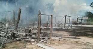 Casas são destruídas por incêndio em aldeia localizada em Santa Rosa do Purus