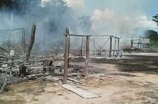 Casas são destruídas por incêndio em aldeia localizada em Santa Rosa do Purus