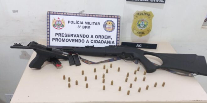 Criminoso de alta periculosidade é capturado em Sena Madureira com pistola munições