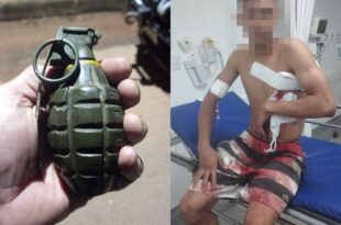 Após confronto Gefron apreende armas e granada em posse de bandidos