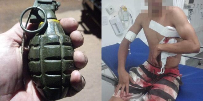 Após confronto Gefron apreende armas e granada em posse de bandidos