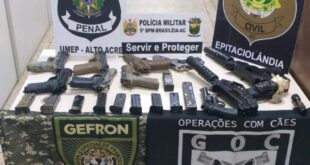 Operação conjunta das Forças de Segurança faz maior apreensão de armas de fogo do Alto Acre