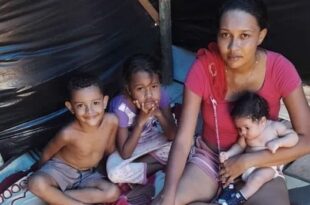 Mulher que foi despejada com três filhos pequenos pede ajuda