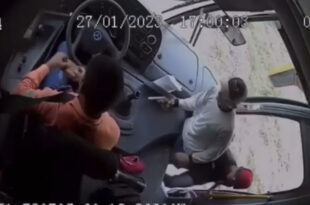 Homens armados assaltam motorista de ônibus na BR-364