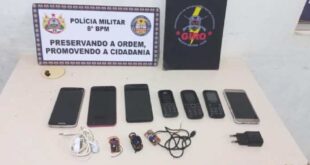 Adolescentes são flagrados tentando jogar celulares dentro de presídio