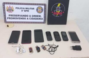 Adolescentes são flagrados tentando jogar celulares dentro de presídio