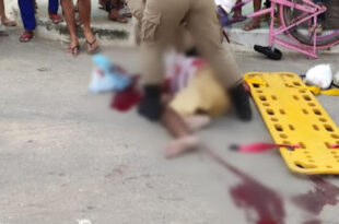 TARAUACÁ: CICLISTA TENTA ULTRAPASSAR CAMINHÃO E É ESMAGADO PELO VEÍCULO