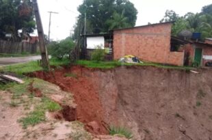 10 bairros estão sob risco de desbarrancamento de terra em Rio Branco