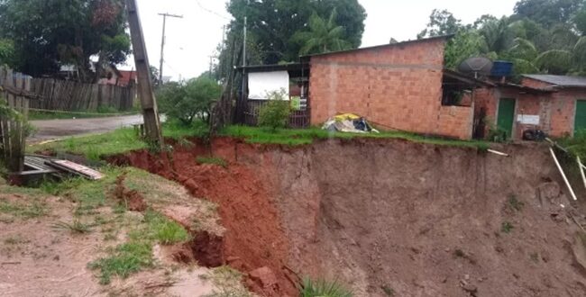 10 bairros estão sob risco de desbarrancamento de terra em Rio Branco